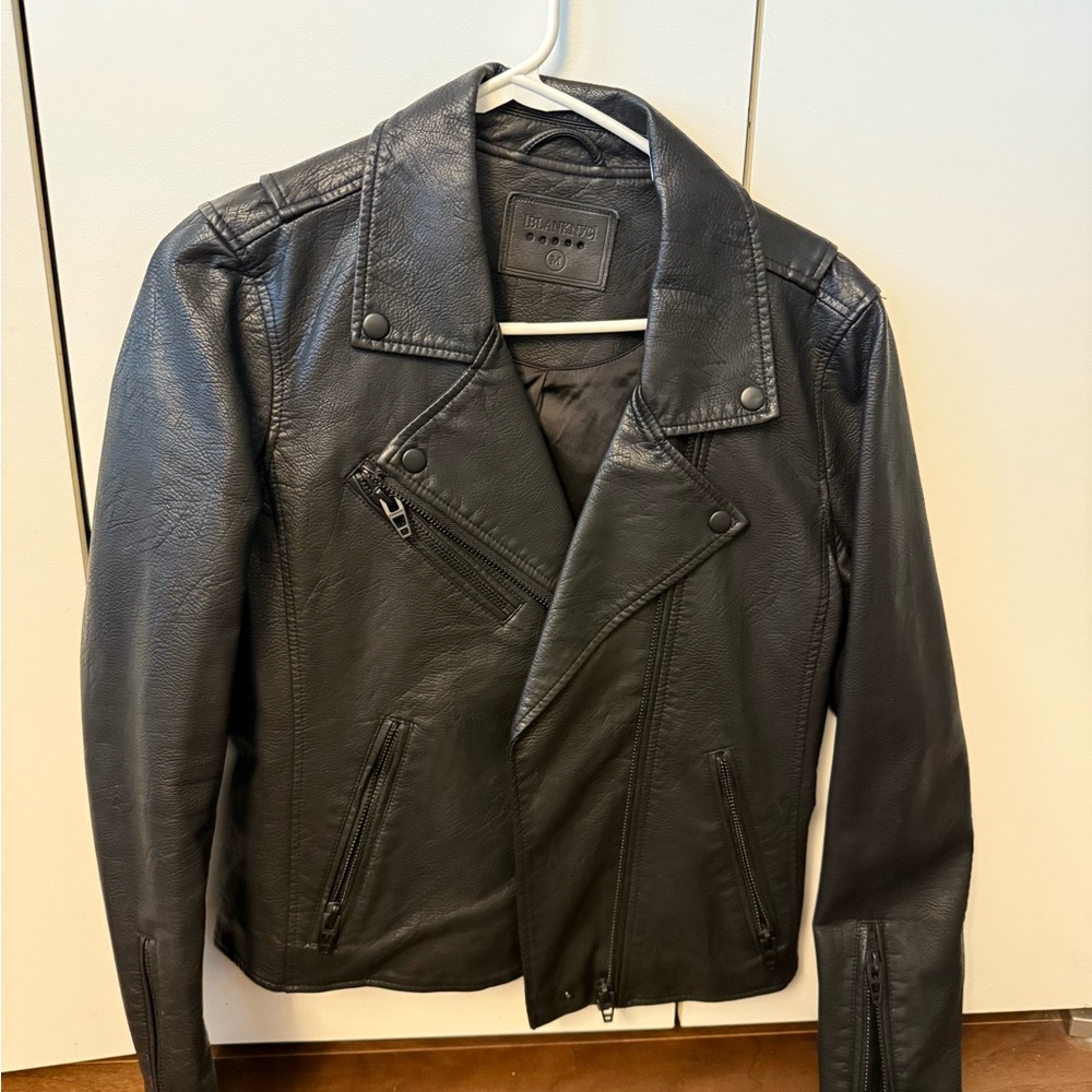 Blank NYC Black Leather Biker Jacket